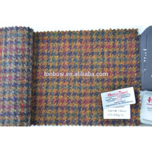 many colors blend 100% wool harris tweed fabric for making bags